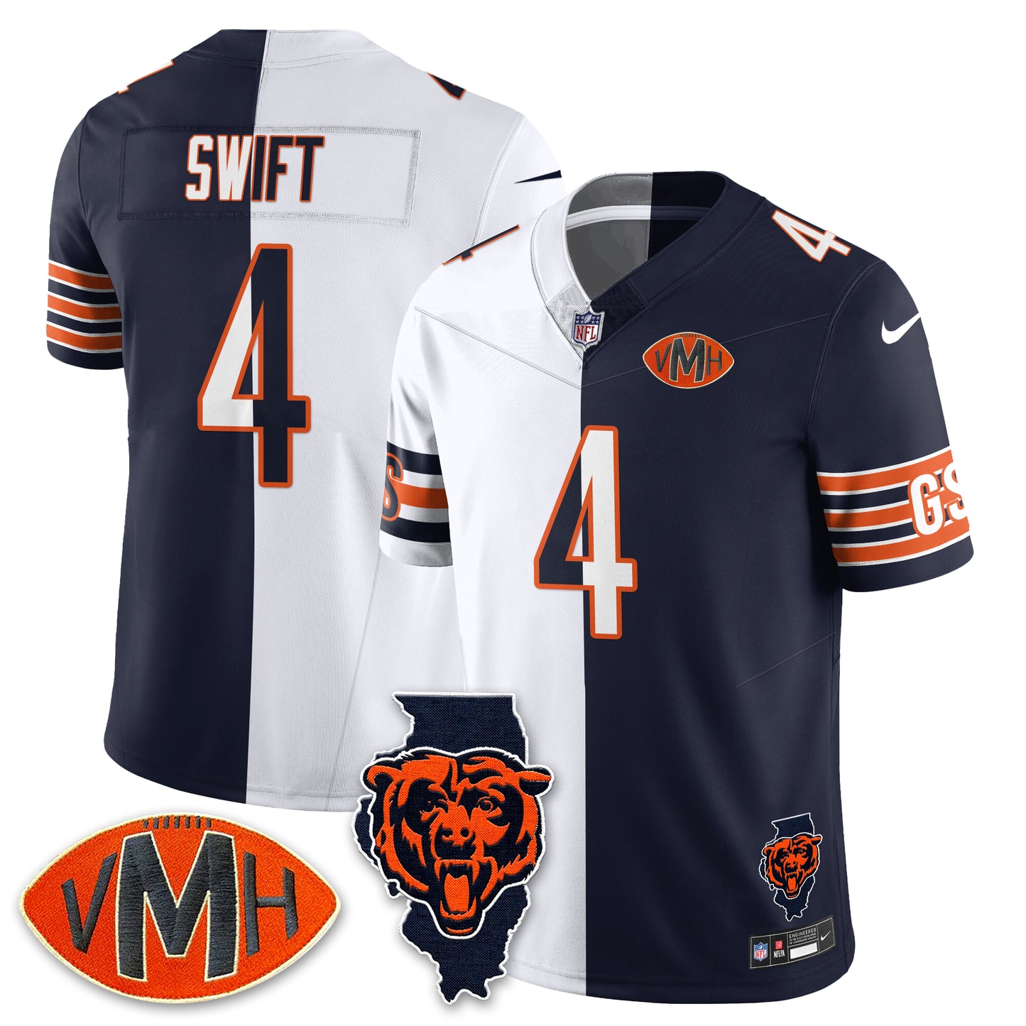 CHI Honor Virginia Halas McCaskey Jersey - Stitched n1
