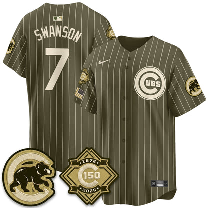 CHC New Era Olive 2026 Armed Forces Day Jersey -All Stitched