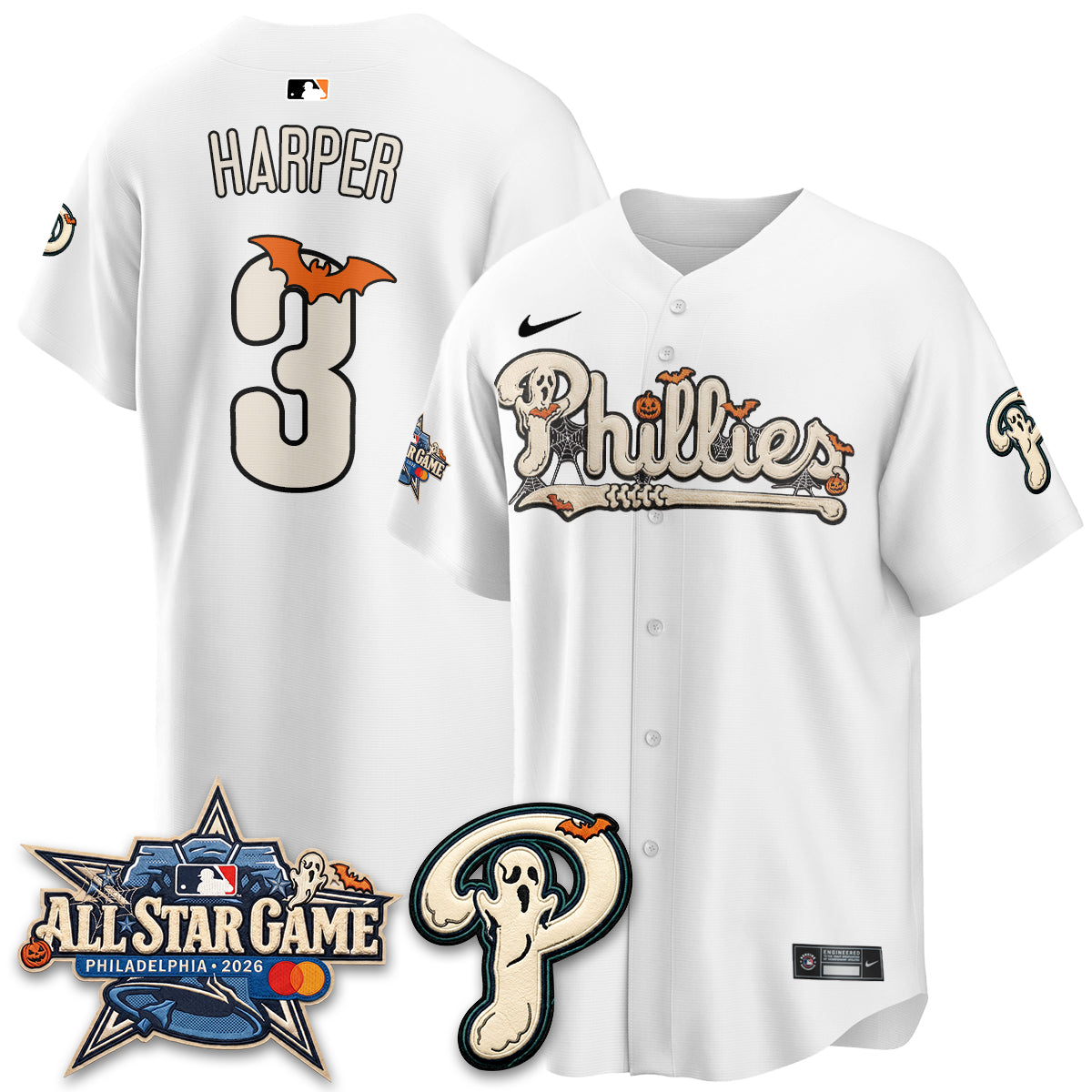 Philadelphia Phillies Halloween 2026 Vapor Limited Jersey - Stitched
