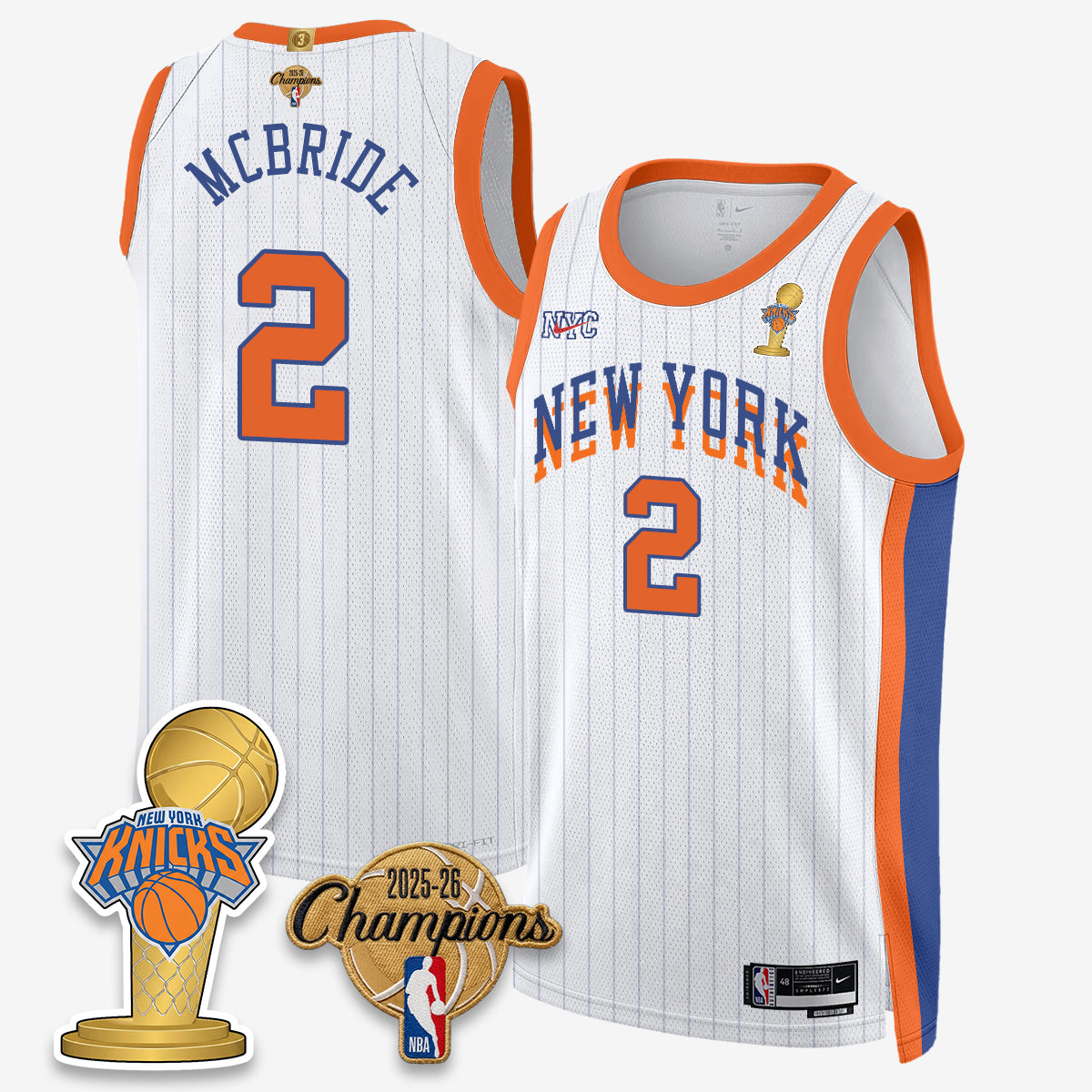 NYK 2026 NBA Champions Gold Edition Vapor Jersey - Stitched n3