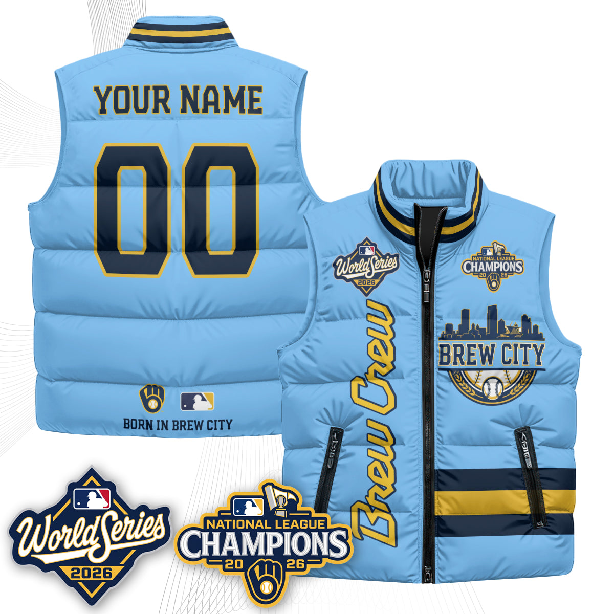 MIL 2026 NL Champions Custom Puffer Vest - Printed