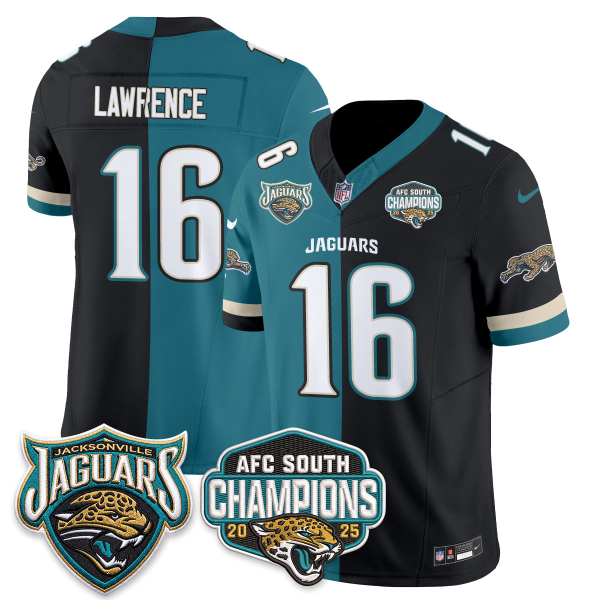 Jacksonville Jaguars Split Edition Vapor Jersey - Stitched