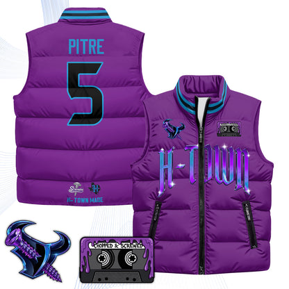HOU "Screwcity" Puffer Vest - Printed