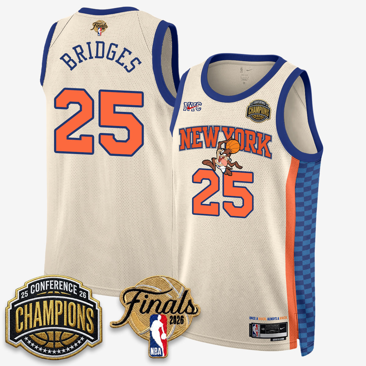 NYK 2026 NBA Eastern Conference Champions x Taz Vapor Jersey - Stitched
