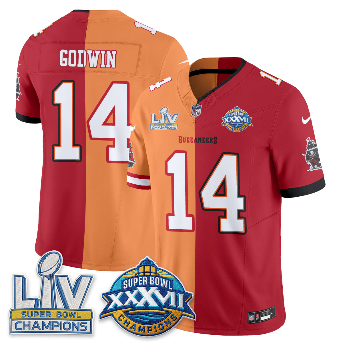 Tampa Bay Buccaneers S.Bowl Split Edition Vapor Jersey - Stitched