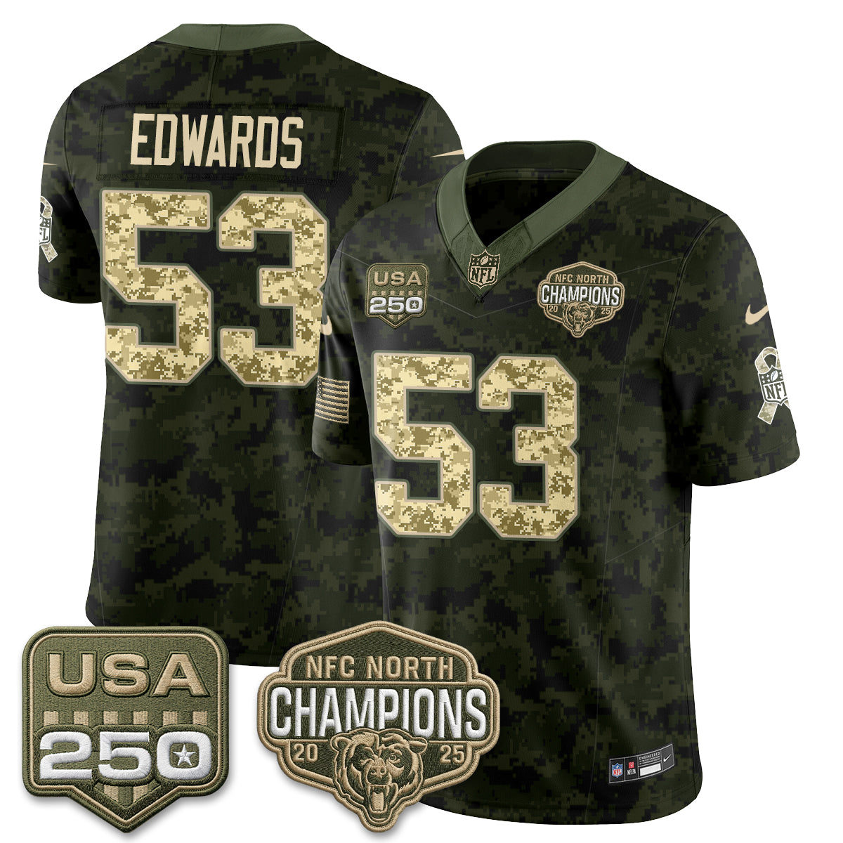 Chicago Bears 2026 Salute to Service Edition Vapor Jersey V2 - Stitched