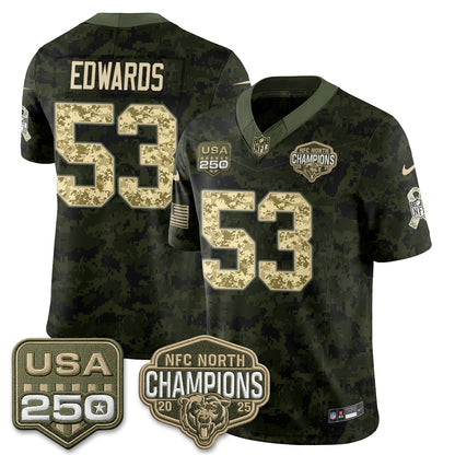Chicago Bears 2026 Salute to Service Edition Vapor Jersey V2 - Stitched