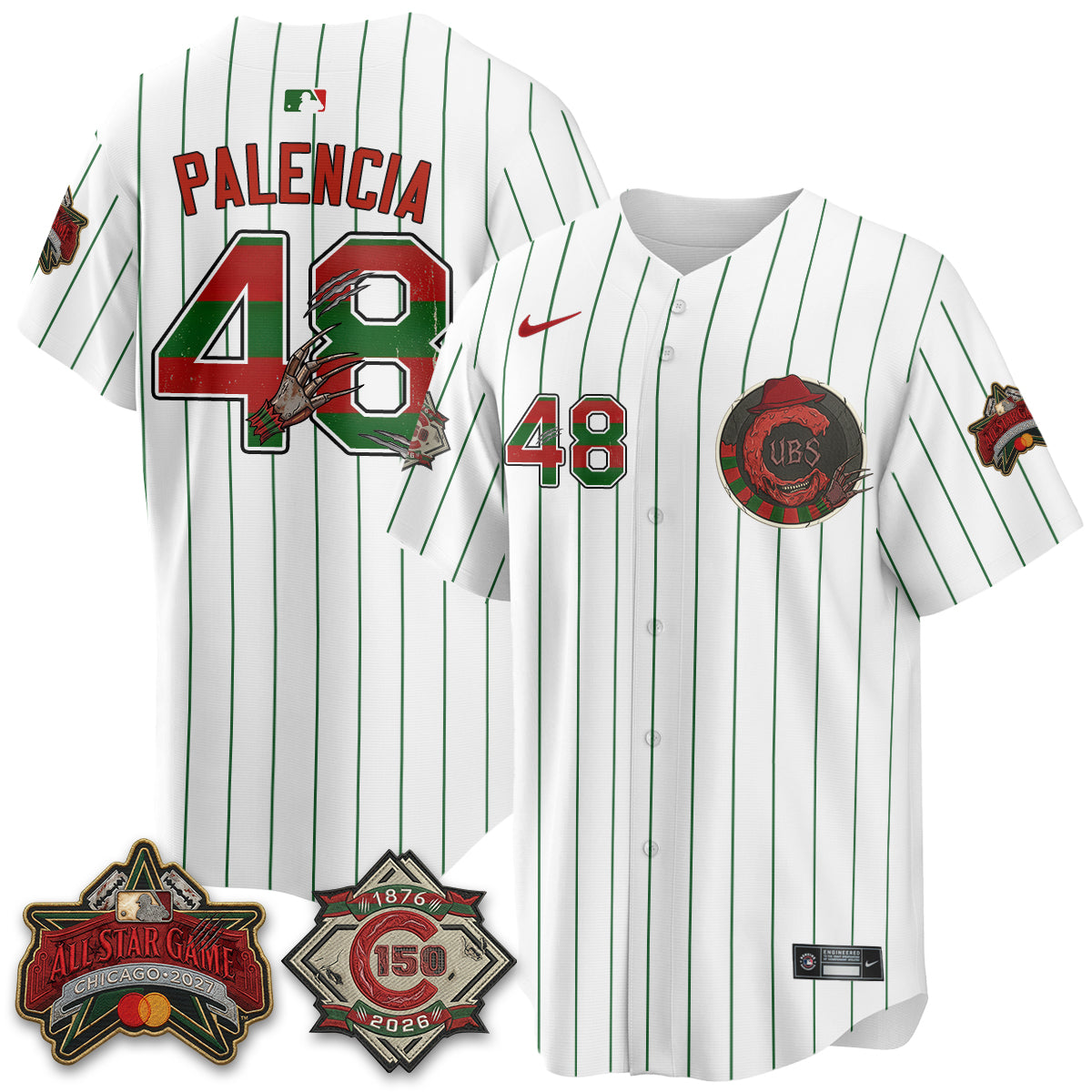 Chicago Cubs A Nightmare on Wrigley Field Edition Vapor Jersey - Stitched
