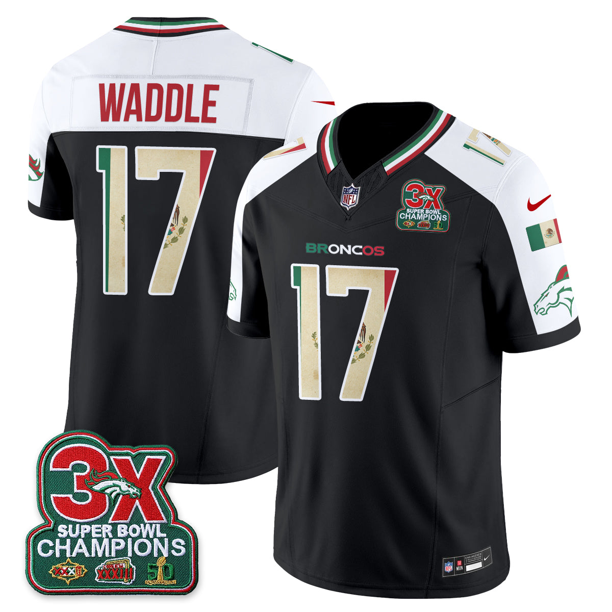 Denver Broncos Mexico Edition Vapor Jersey - Stitched