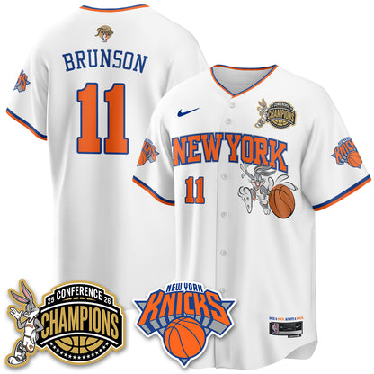 New York Knicks 2026 NBA Finals x Bunny Vapor Jersey V2- Stitched