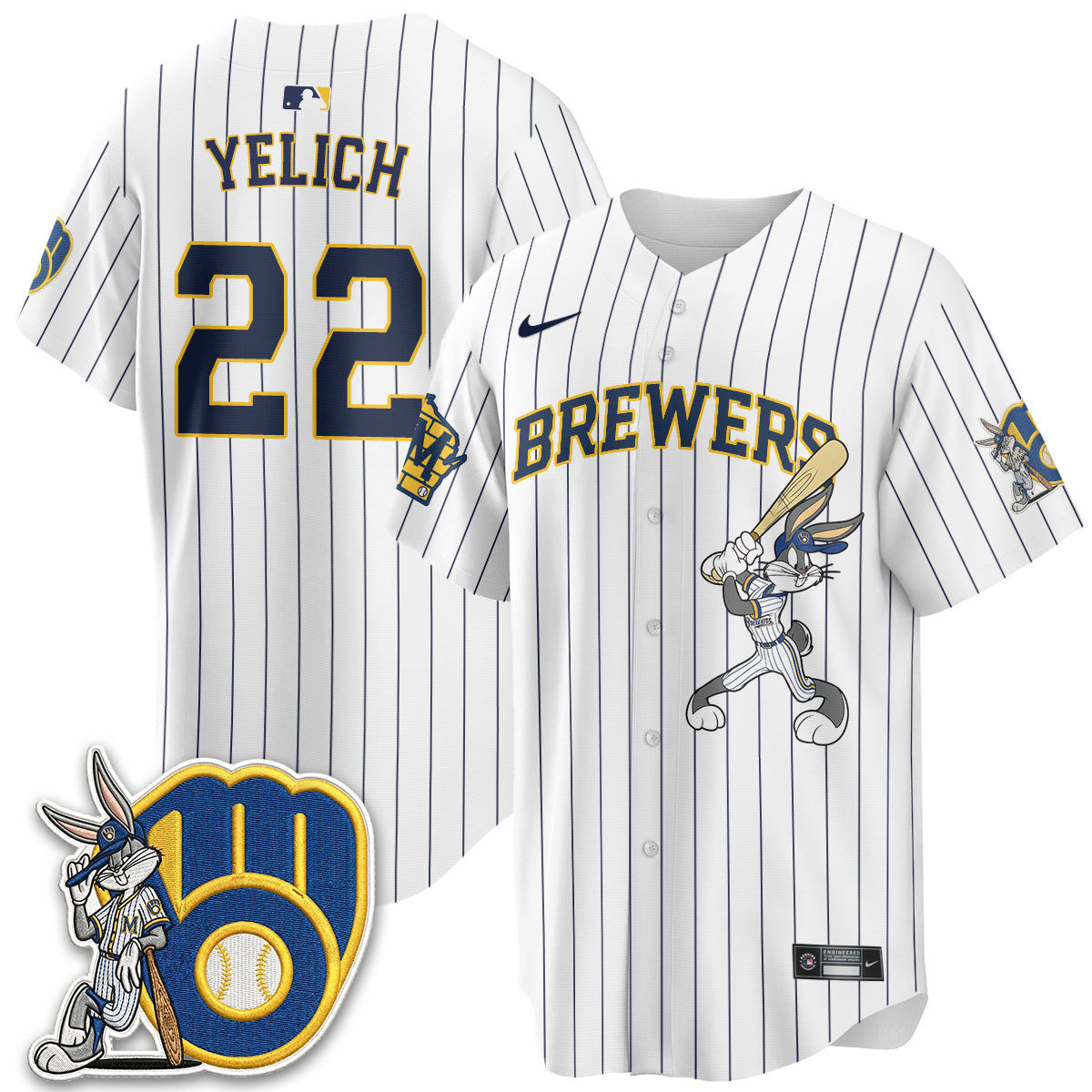 Milwaukee Brewers Bunny Edition Vapor Jersey - Stitched N1