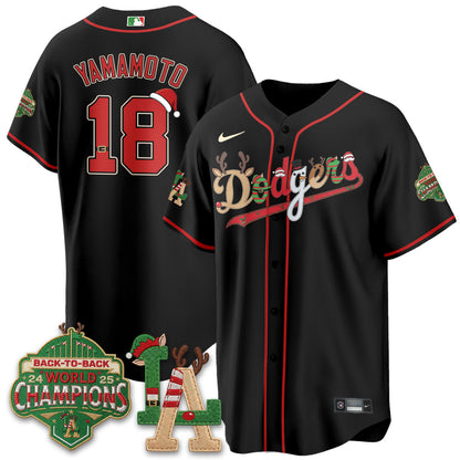 Los Angeles Dodgers 2026 Christmas Edition Vapor Jersey- Stitched