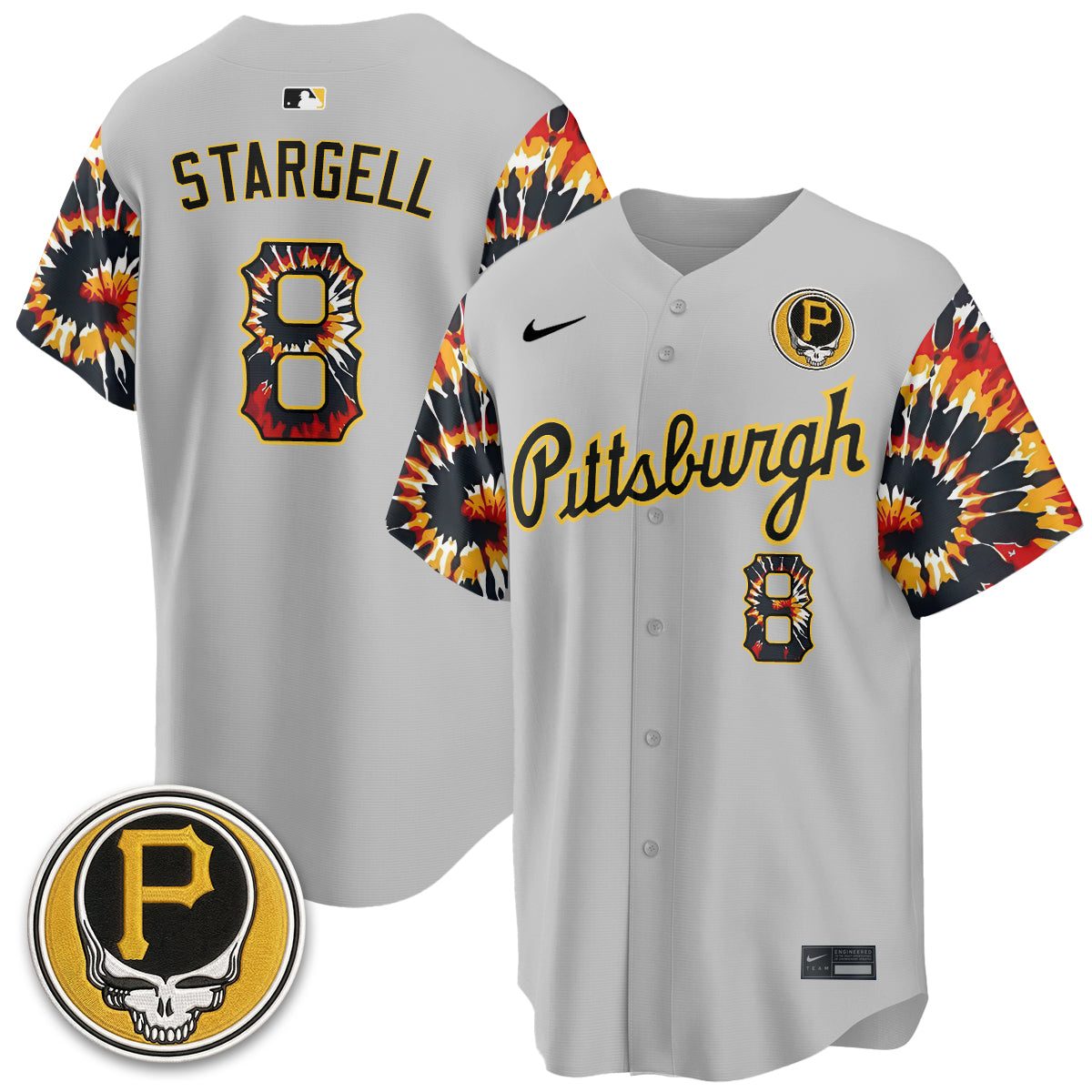 Pittsburgh Pirates x Grateful Dead Vapor Limited Jersey - Stitched