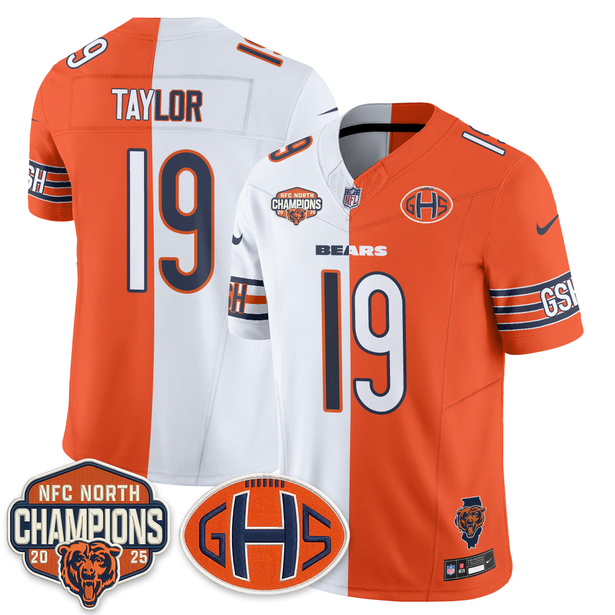Chicago Bears 2026 Split Edition Vapor Jersey - Stitched