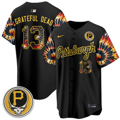 Pittsburgh Pirates x Grateful Dead Vapor Limited Jersey - Stitched