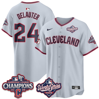 CLE 2026 AL Champions Vapor Jersey - Stitched
