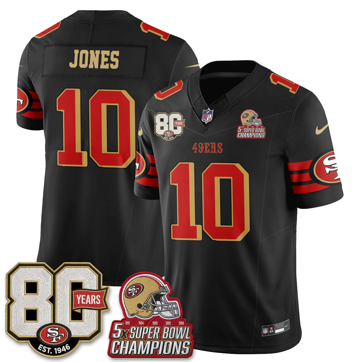 SF Throwback Vapor Jersey - Stitched