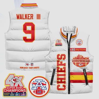 KC Arrowhead Puffer Vest - Printed