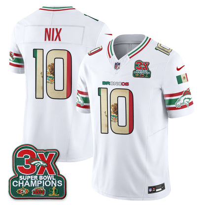 Denver Broncos Mexico Edition Vapor Jersey - Stitched