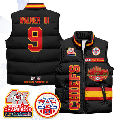 KC Arrowhead Puffer Vest - Printed