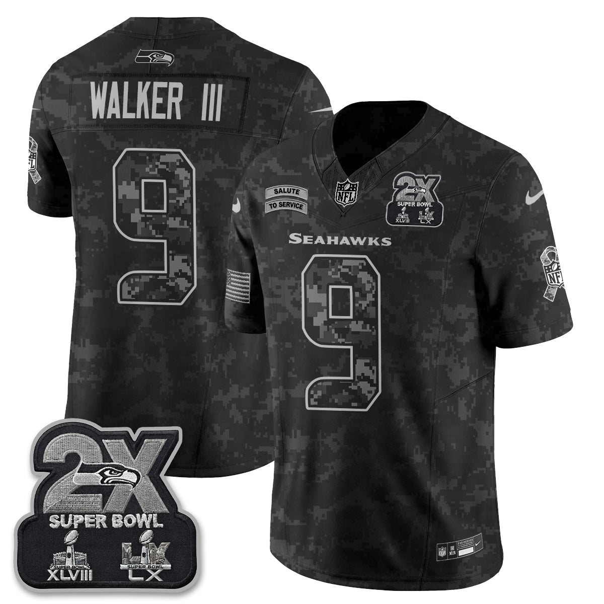 SEA 2026 Salute to Service Vapor Jersey - Stitched