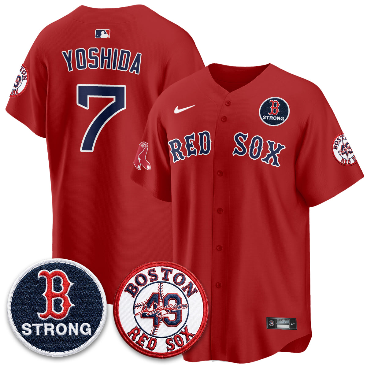 BOS Tim Wakefield Memorial Patch Vaper Premier Limited Jersey - All Stitched V2