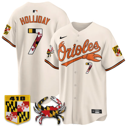 Baltimore Orioles Crab x Maryland Vapor Limited Jersey - Stitched