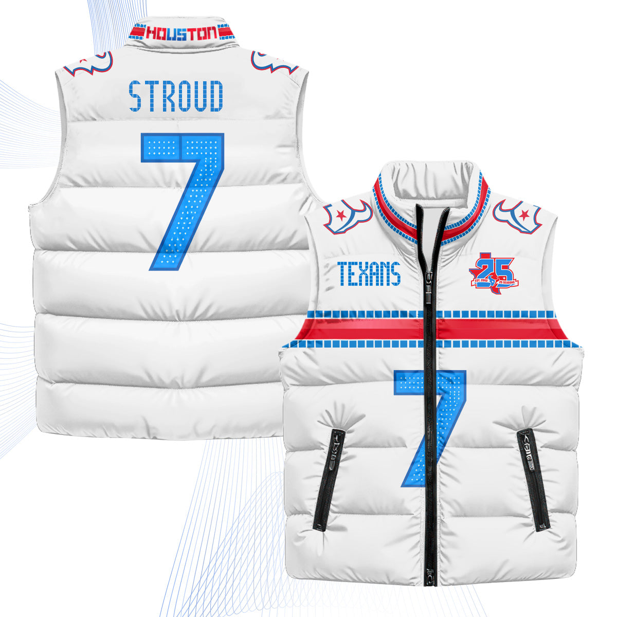 Houston Texans 2026 Rivalries Puffer Vest - Printed