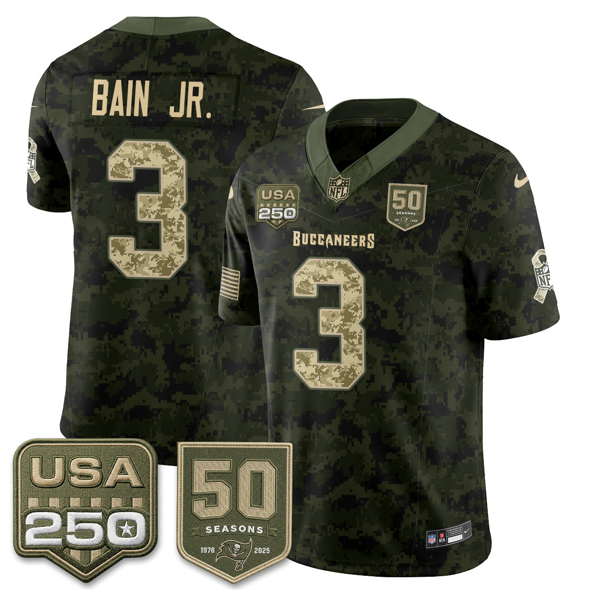 Tampa Bay Buccaneers 2026 Salute to Service Edition Vapor Jersey - Stitched