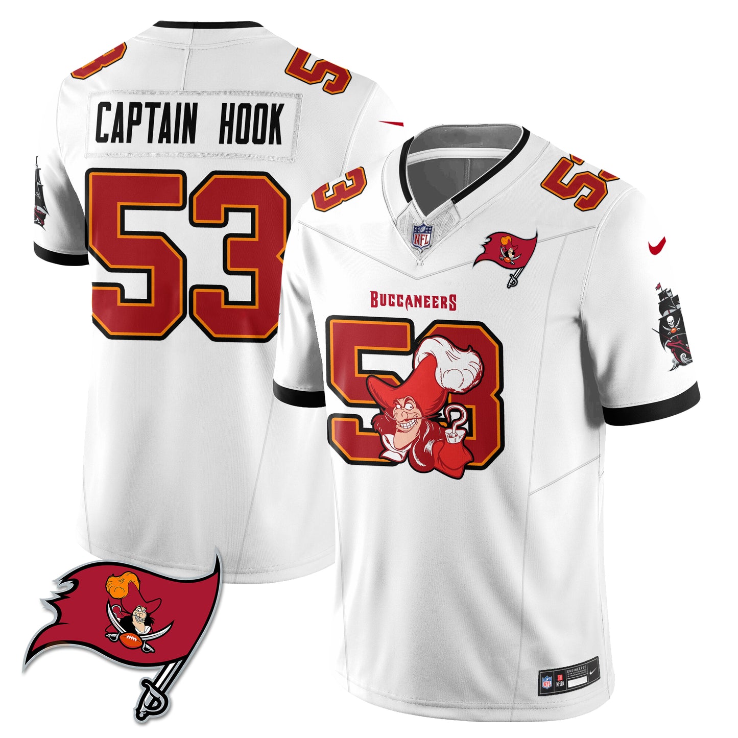 Tampa Bay Buccaneers x Red Coat Captain Edition Vapor Jersey - Stitched