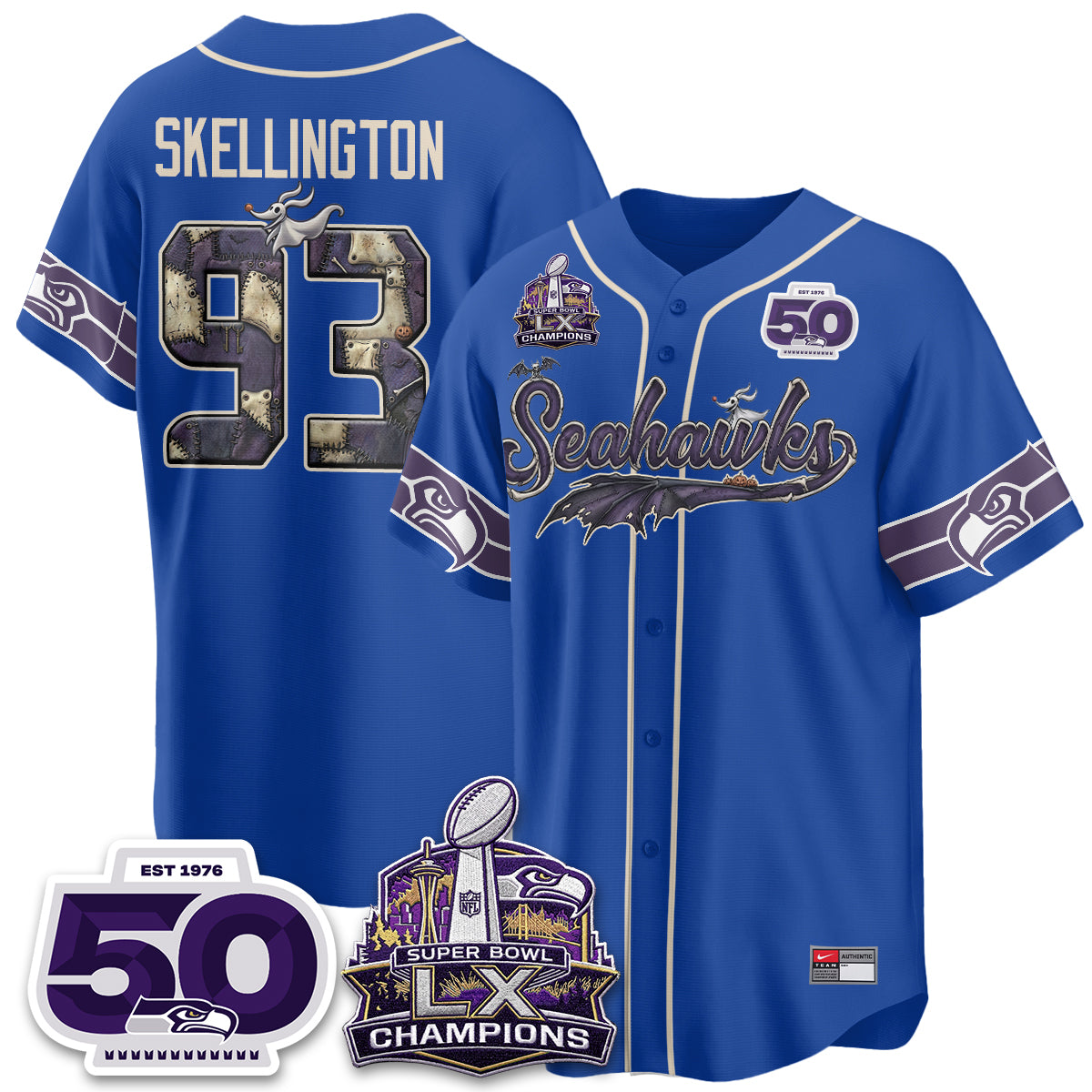 SEA 2026 Nightmare Edition Vapor Baseball Jersey - Stitched
