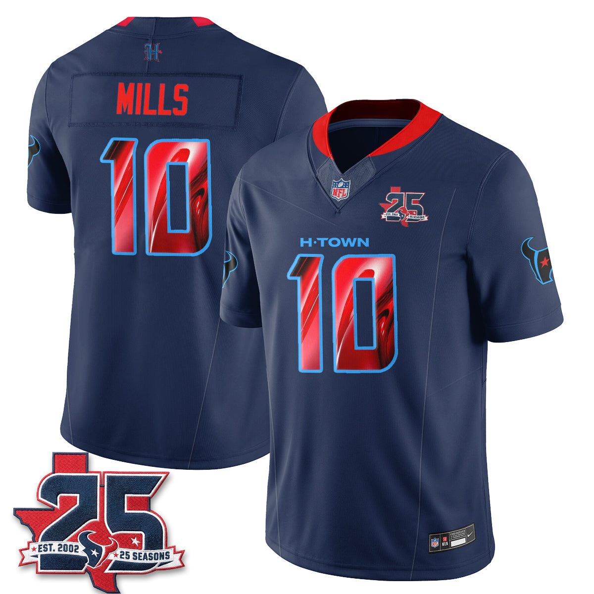 HOU Fangear Edition Vapor Jersey - Stitched