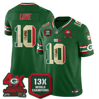 Green Bay Packers Mexico Edition Vapor Jersey - Stitched