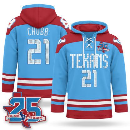 Houston Texans 2026 Rivalries Fleece-Lined Hockey Hoodie - Stitched