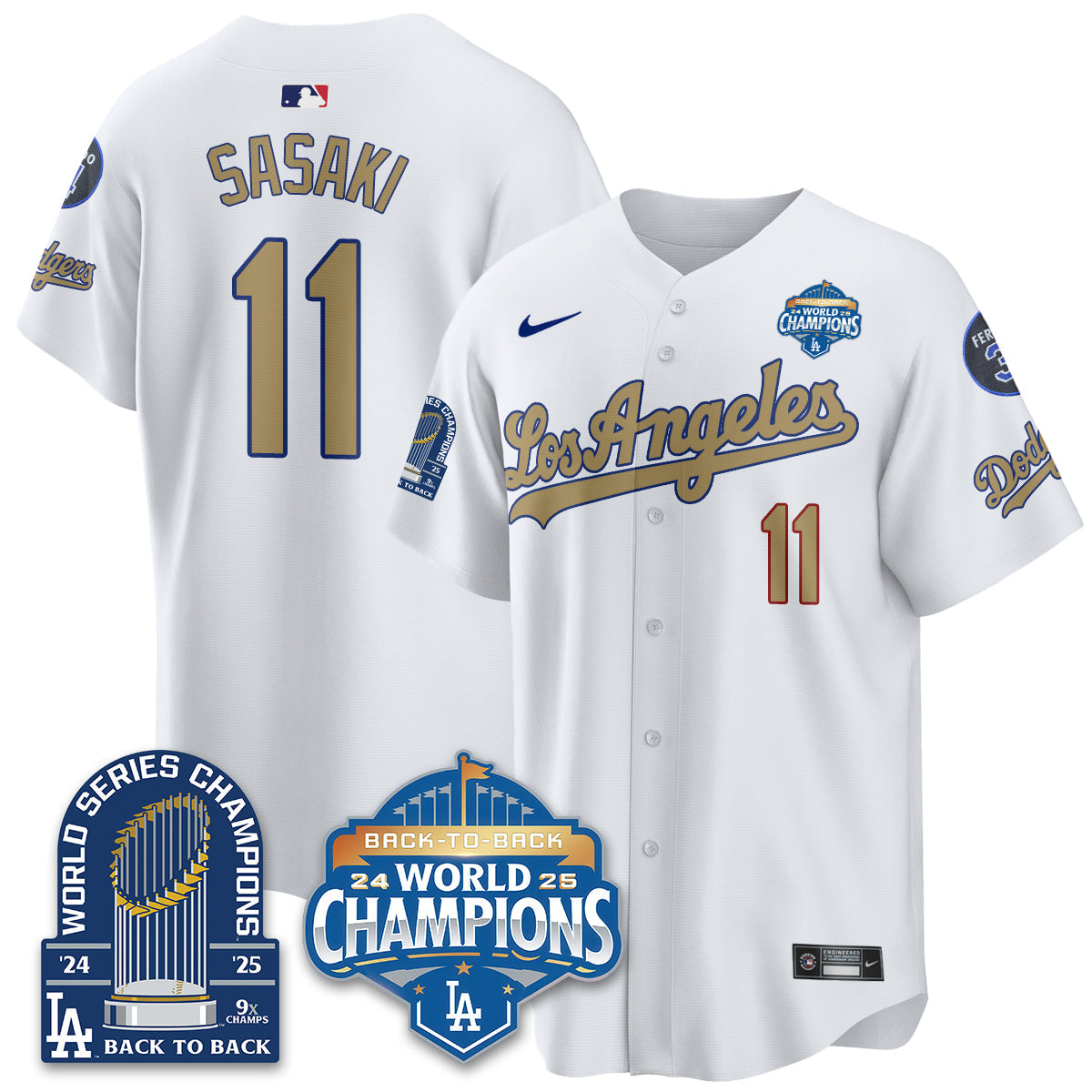 LAD Alternate  Vapor Limited Jersey - 9x Champs - All Stitched