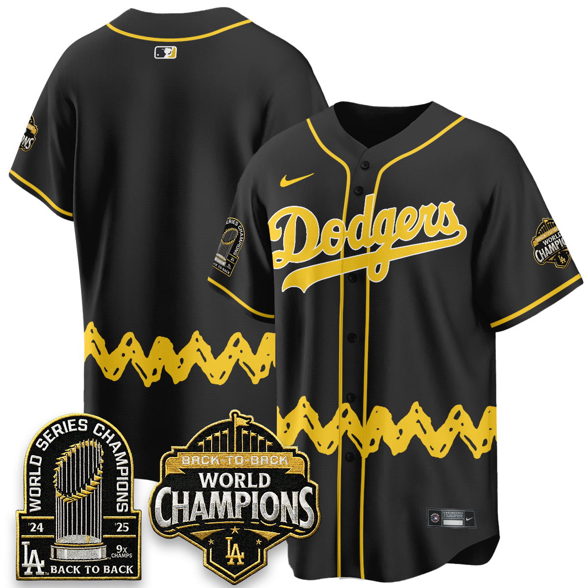 Los Angeles Dodgers x P-nuts Style Vapor Jersey - Stitched