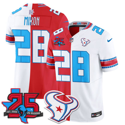 Houston Texans 2026 Rivalries Split Vapor Jersey - Stitched