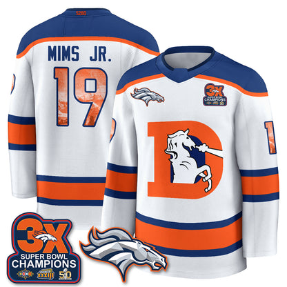 Denver Broncos Fan Gear Edition Hockey Jersey - Stitched