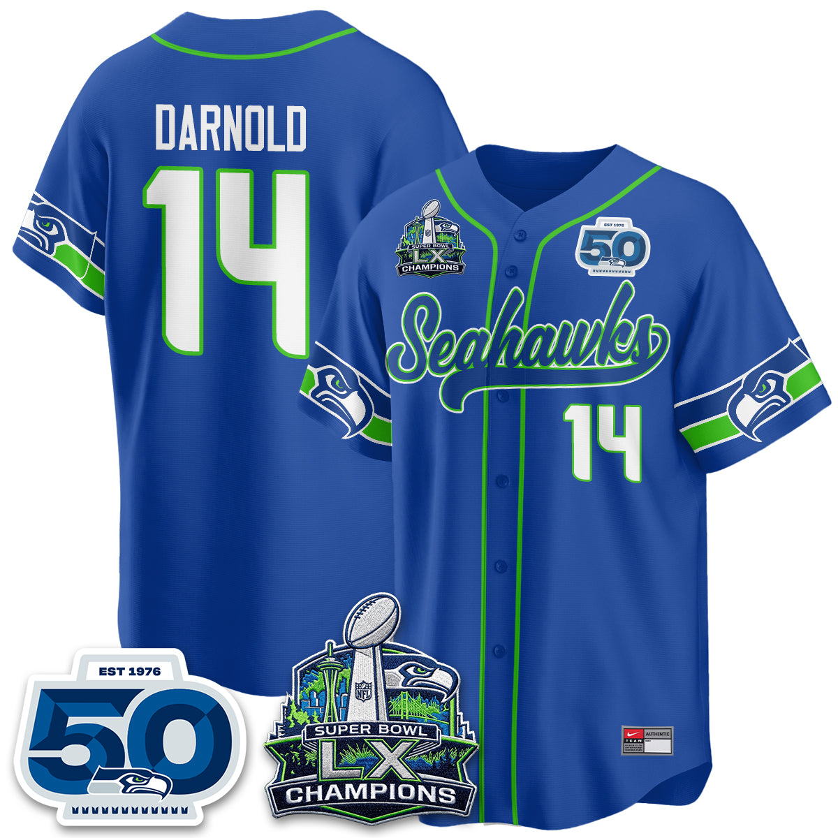 SEA SB LX Champs Vapor Baseball Jersey - Stitch
