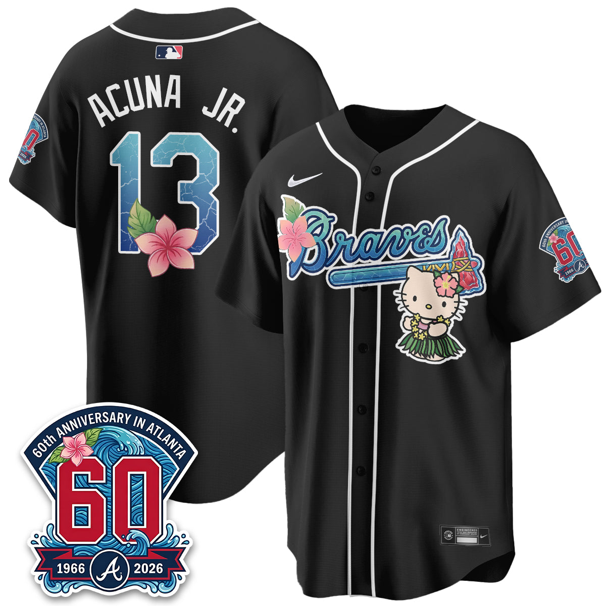 Atlanta Braves x Meow Aloha Spirit Vapor Jersey - Stitched