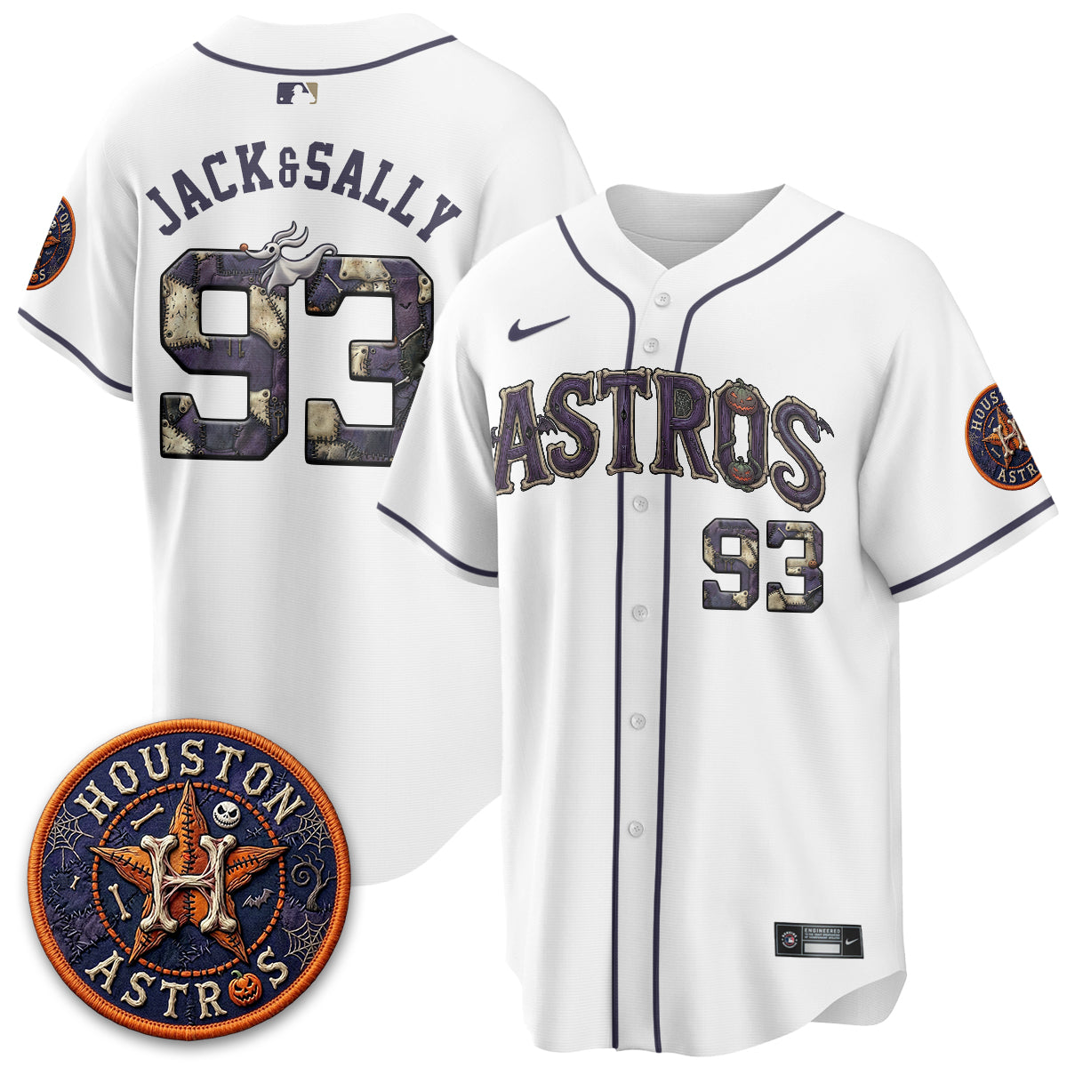 Houston Astros Nightmare Vapor Limited Jersey - Stitched
