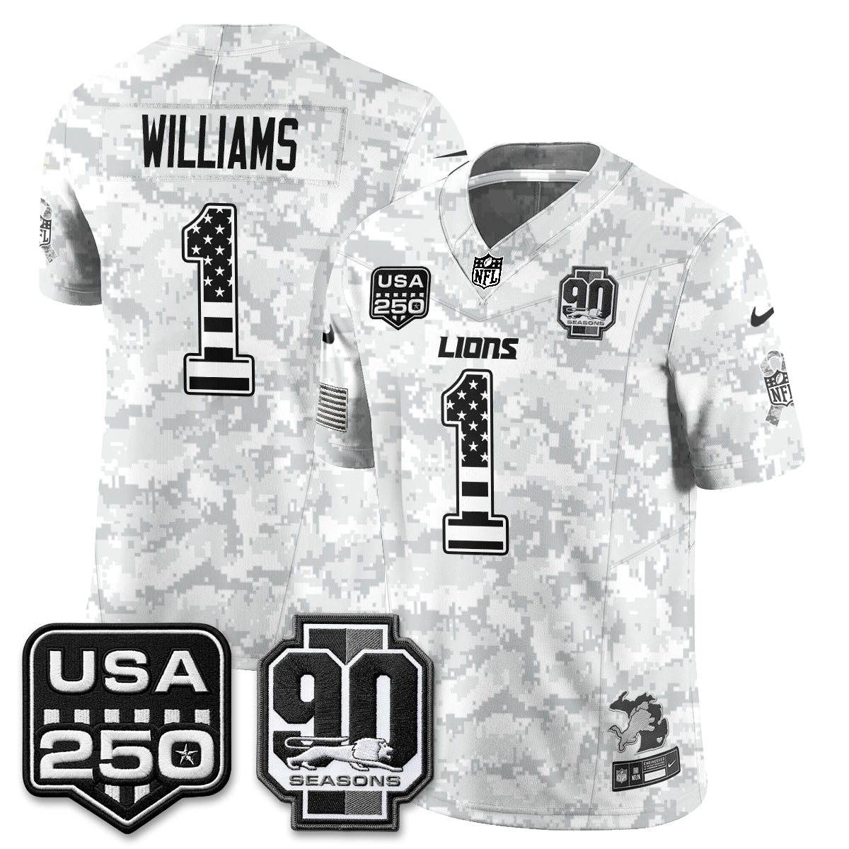 DET 2026 Salute to Service Vapor Jersey - Stitched