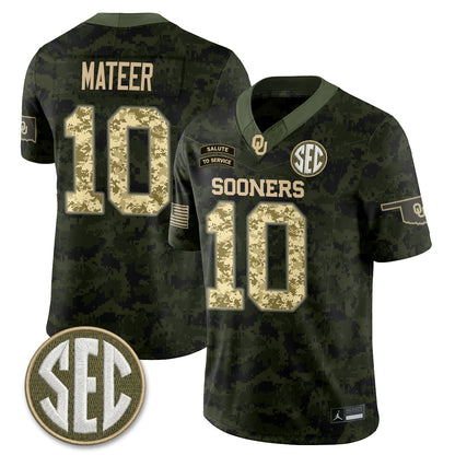 Oklahoma Sooners 2026 Salute to Service Vapor Jersey - Stitched