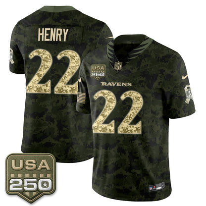 Baltimore Ravens 2026 Salute to Service Vapor Jersey - Stitched