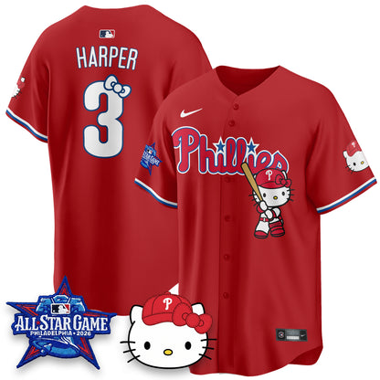 Philadelphia Phillies x Meow Kitty Vapor Limited Jersey V2- Stitched