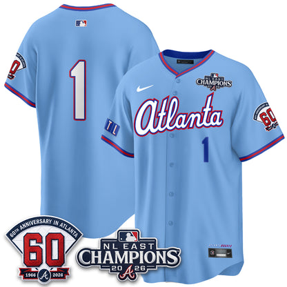 Atlanta Braves 2026 NL East Champs Vapor Jersey - Stitched
