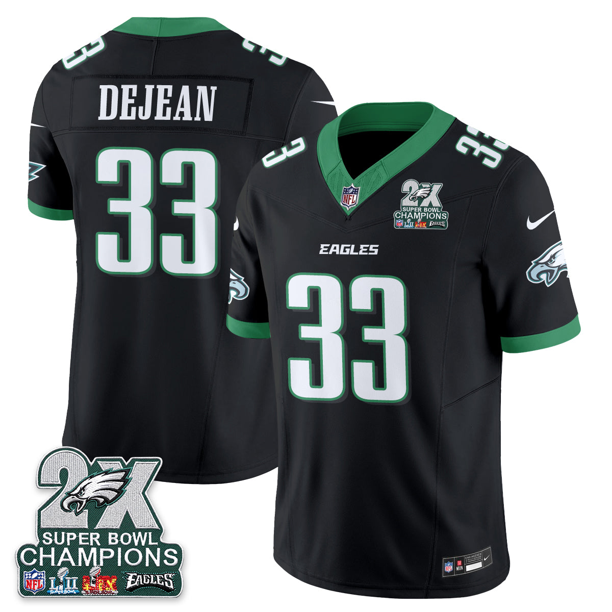 Philadelphia Eagles Fan Gear Vapor Jersey V3- Stitched