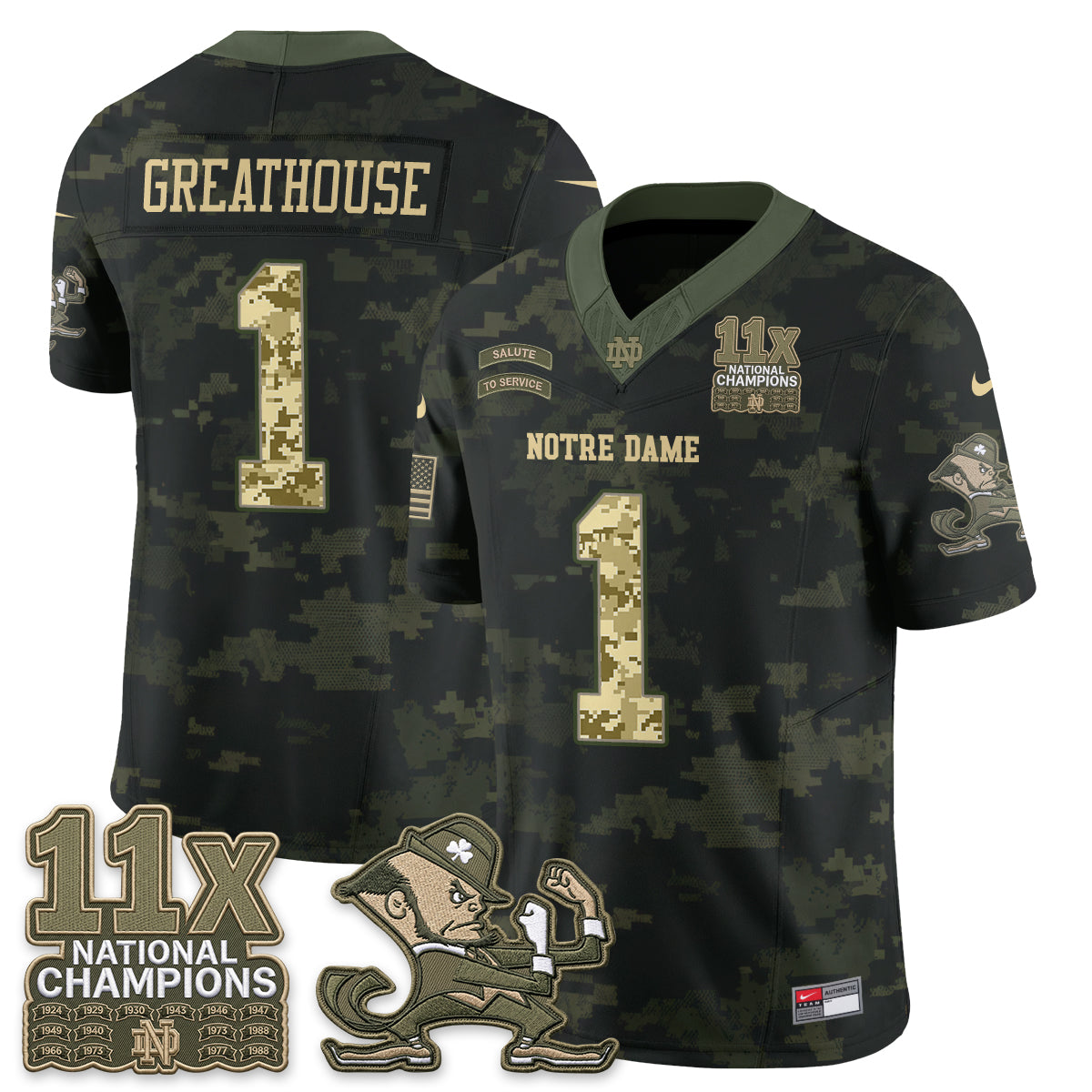 ND 2026 Salute to Service Vapor Jersey - Stitched