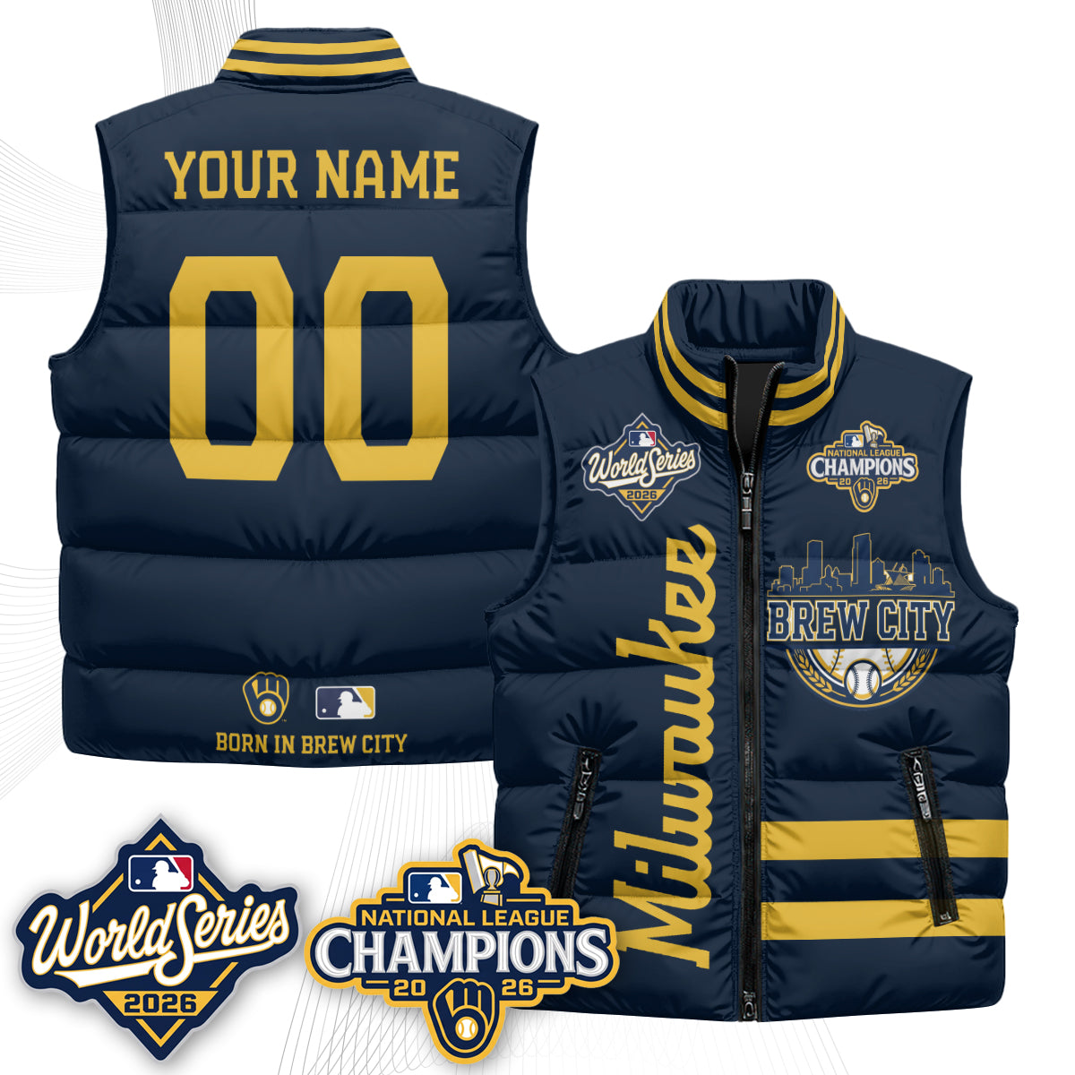 MIL 2026 NL Champions Custom Puffer Vest - Printed