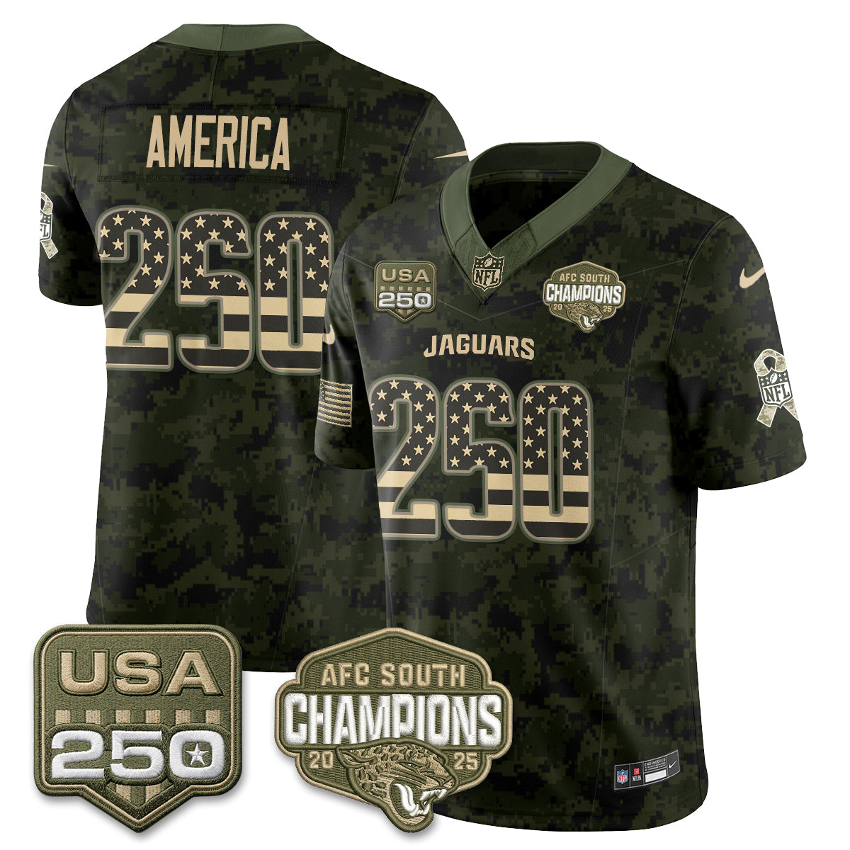 Jacksonville Jaguars 2026 Salute to Service Vapor Jersey - Stitched